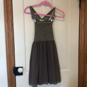 Olive Overall Dress